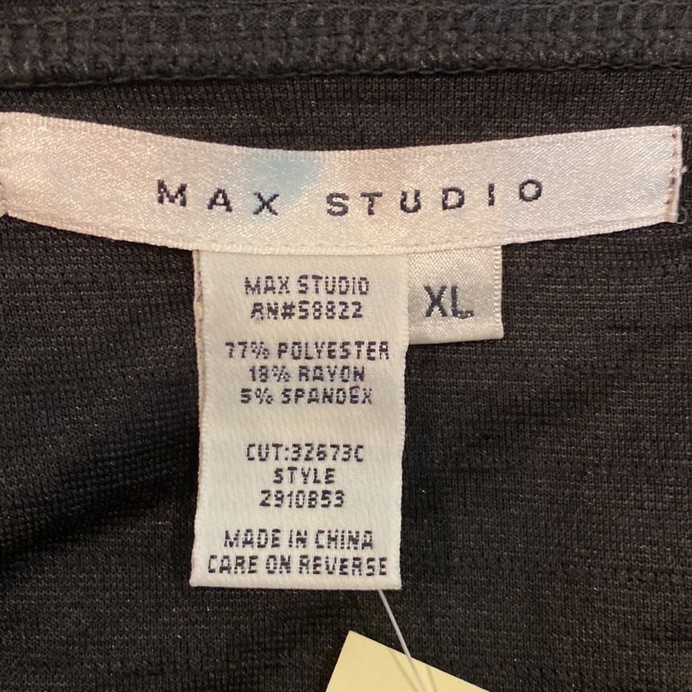 NWT!! Max Studio Black Midi 3/4 Sleeve Midi Dress - Picture 9 of 12